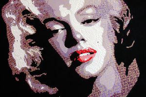 Marilyn Monroe 3 - Portrait aux lèvres rouges de l'actrice-chanteuse Américaine