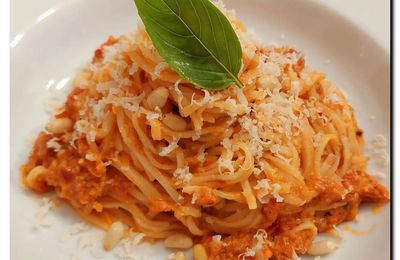 Pâtes fraîches au pesto de tomates séchées