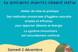 2 décembre à Montchenu : atelier et infos autour des méthodes ancestrales d'hygiène naturelle