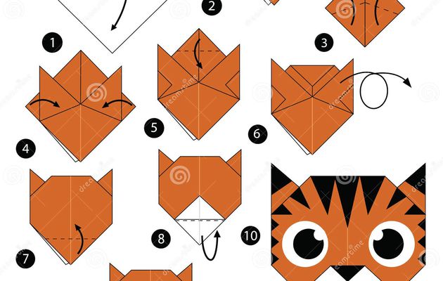 Comment faire un tigre en origami