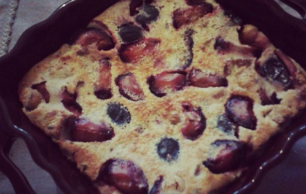 Clafoutis prunes-chataignes