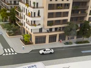 Les ateliers de Poissy, pose de la première pierre