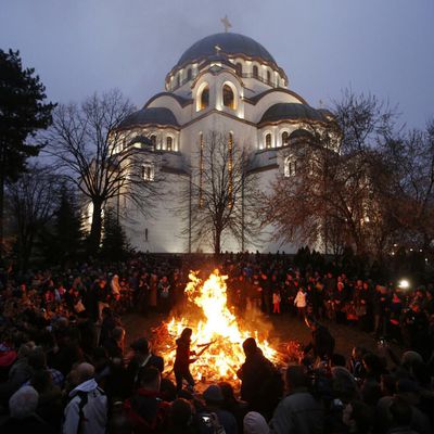 Chant orthodoxe dans la nuit de Noël