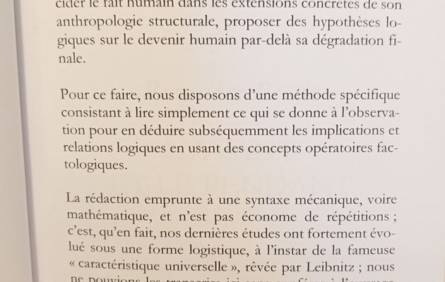 10- Ouvrage : "Le Matérialisme factologique" (1)