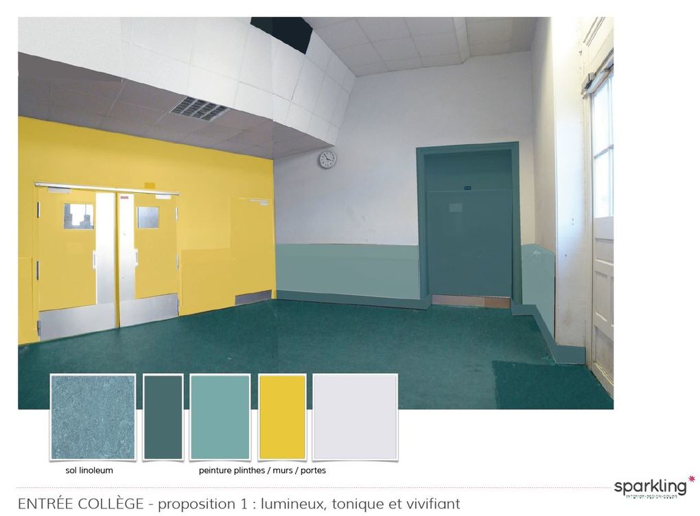 Les images de propositions de l'intendance pour la rénovation et re-décoration de certaines parties du collège.