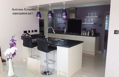 Best Cream Mirror Quartz Kitchen Worktop in London | Astrum Granite