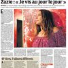 Zazie 7 ~ Article du "Parisien" [version complète]