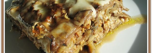 Moussaka végétarienne aux protéines de soja texturé