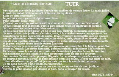 TUER - Fable de Georges Duhamel