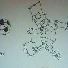 Dessin de foot avec Bart :)