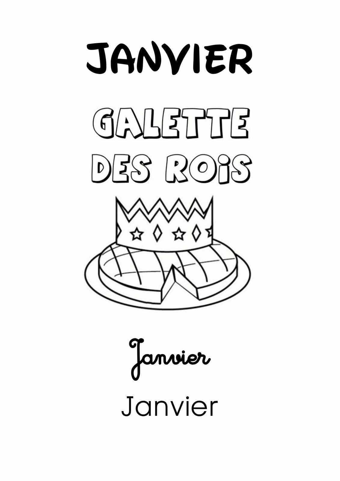 Les 12 Mois De L année à Colorier Maternelle Les Mois de l'Année 2 : Janvier [Affichage][Coloriage][Maternelle][CP] - Le  Bazar du Lion