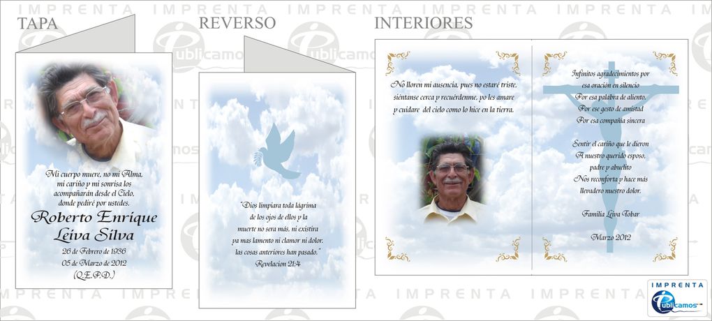 Diseños de Tarjetas de Agradecimiento de Condolencia - Whatsapp +56985772933 - +56930601037