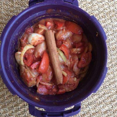 Tajine de poulet au Microminute. 