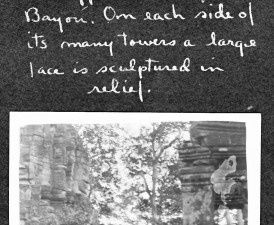 1928-1929 , découverte des ruines d'Angkor par deux Occidentaux Mort et Franck .