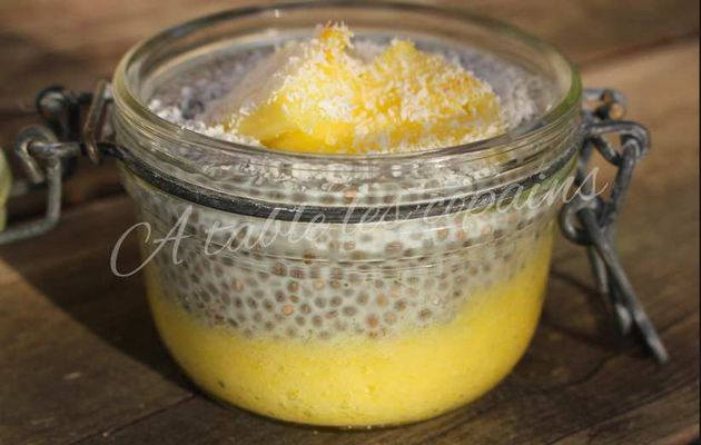 Chia pudding ananas-coco au lait d'avoine