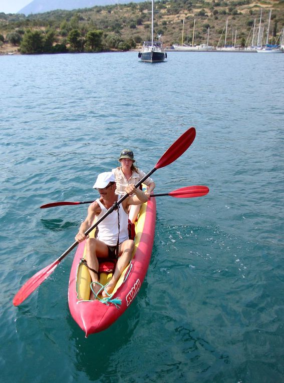 avec Juliette, Renaud, Marie et Jean-Philippe, seconde quinzaine de juillet, Iles ioniennes et golfes de Patras et Corinthe.