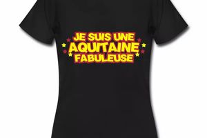 T Shirt Aquitaine noir femme Aquitaine fabuleuse