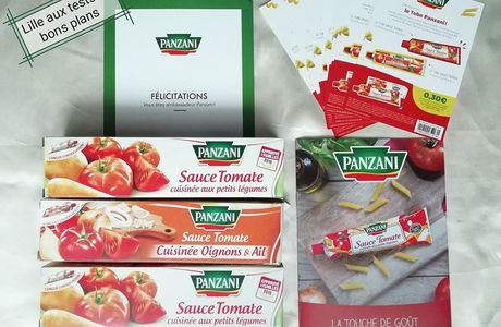 TEST SAUCES CUISINÉES PANZANI EN TUBE AVEC SAMPLEO