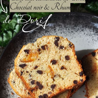 Cake aux clémentines confites de Corse, chocolat noir & Rhum