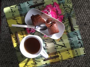 Moelleux au chocolat, baies de Goji et pistaches