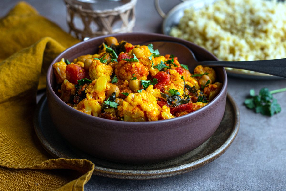 curry chou fleur lait de coco cookeo
