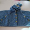 Poncho enfant en laine taille 2/3 ans