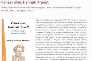 Recension de Penser avec Hannah Arendt (Revue Études)