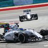 Williams seul devant le peloton, et derrière le duo Mercedes/Ferrari