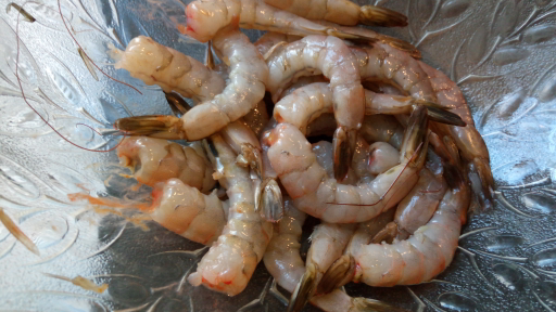 Gambas au lait de coco et curry