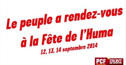 Rendez-vous à la fête de l'Humanité 2014 !