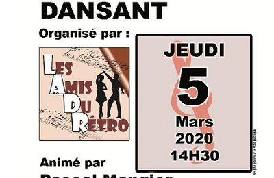 THE DANSANT ESPACE CHADOURNE LE JEUDI 5 MARS A 14H30