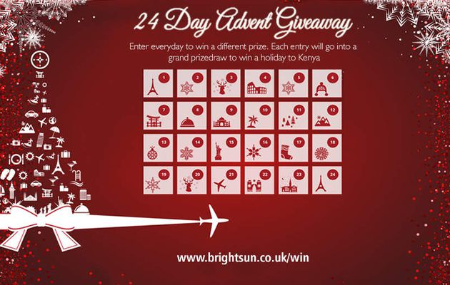 Win a Holiday to Kenya, Free Flights, Vouchers & More with the Brightsun Travel Digital Advent Calendar