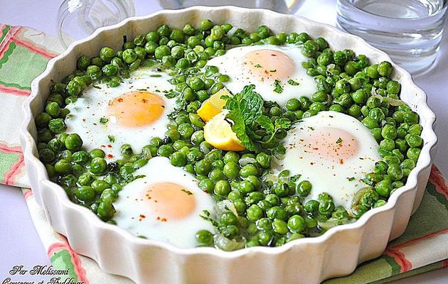 Tajine Jelbana - Petits Pois - aux Oeufs طاجين جلبانة بالبيض