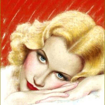 Cartes illustrées vintage femmes -  Charles Gates Sheldon (1889-1960)