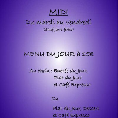 Menu du midi