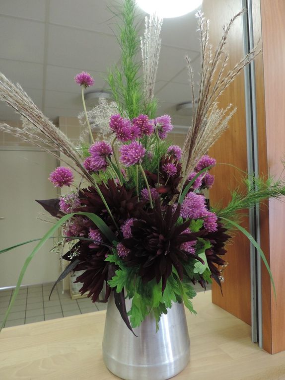 Les bouquets et compositions de l'exposition.