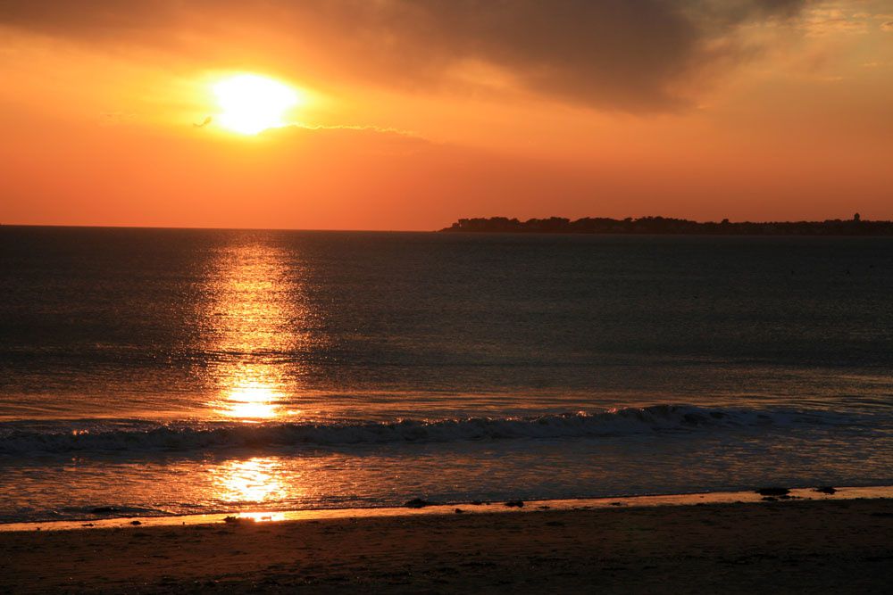 Couché de soleil baie de La Baule - Photos Thierry Weber Photographe de Mer Guérande La Baule