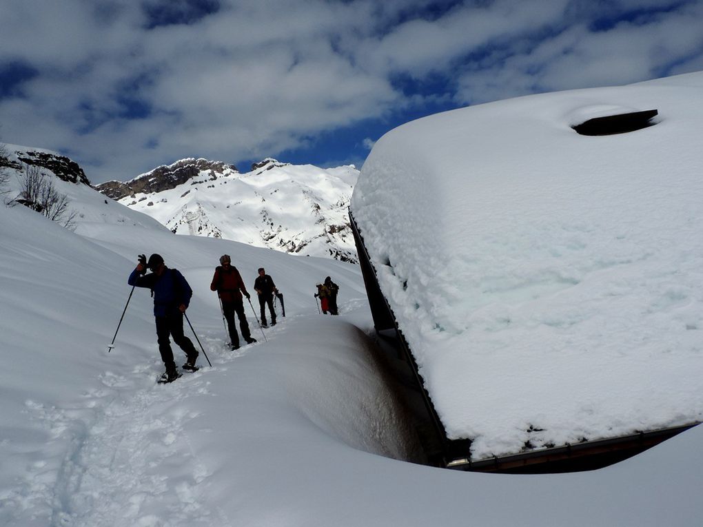 Chalet du Curé depuis la Giettaz avec l'ADAPAR le 16.03.18