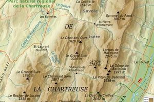 Le Mont Granier, 1933 m d'altitude, en Savoie.....