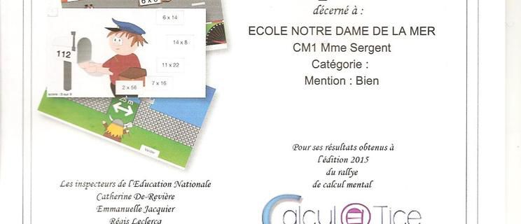 Concours de calcul mental en CM 1