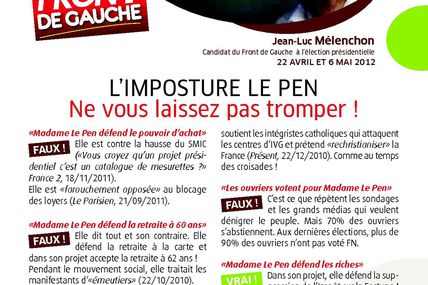 L'IMPOSTURE LE PEN : Ne vous laissez pas tromper !