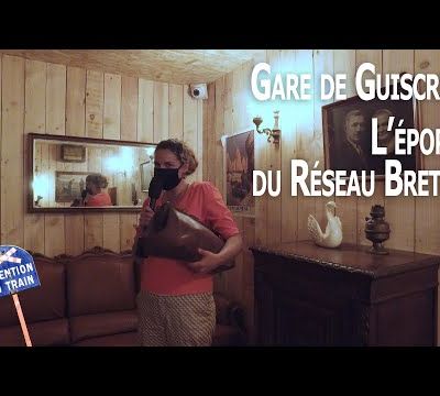 La gare de Guiscriff sur l'ex réseau Breton