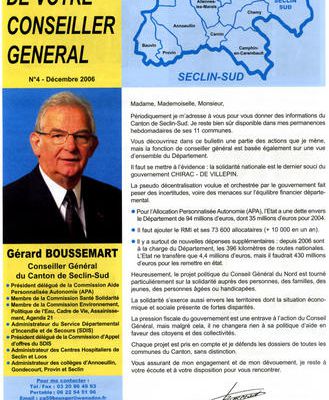 La lettre de votre Conseiller Général N°4