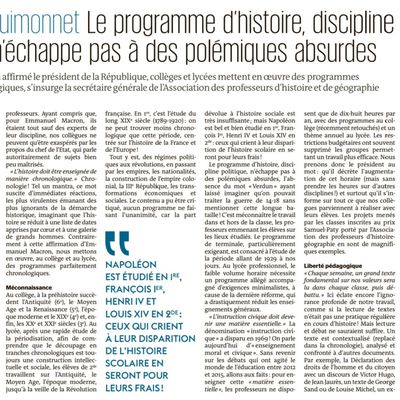 Le programme d'histoire, discipline politique, n'échappe pas à des polémiques absurdes