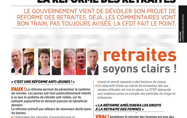 Réforme des retraites : vrai faux!