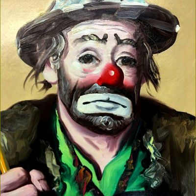 Clowns en peinture -  Donald Rusty Rust - Kelly Emmett