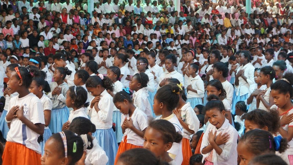 Messe d'ouverture des VIè Assises Nationales des Médecins Catholiques de Madagascar, en présence du Président Andry Rajoelina. 1ère partie. Photos: Harilala Randrianarison