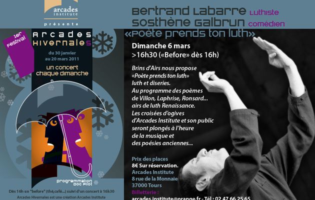 bertrand Labarre et Sosthène Galbrun concert Dimanche 6 mars à 16h30Be