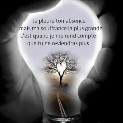 Je pleure ton absence mais ma souffrance la plus grande c'est quand je me rend compte que tu ne reviendras plu - Citation - Picture - Free