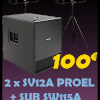 Nouveau chez AlloFiestaLoc ! Kit Audio 1900W...100 euros...Watt else ?  http://www.allofiestaloc.com/sonorisation/les-systemes-audio/location-kit-audio-1900w-2-x-v12a-sub-sw115a-proel.html